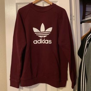Adidas Crewneck Sweatshirt- Maroon NEW W/O TAGS
